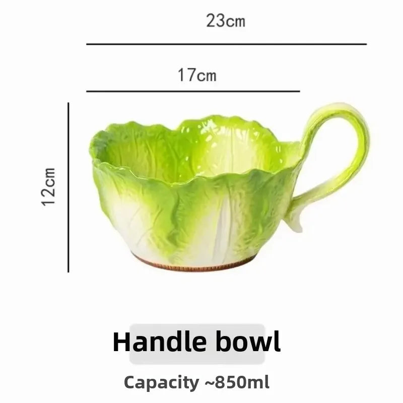 Kreative Keramikschale – Jade-Kohl-Design