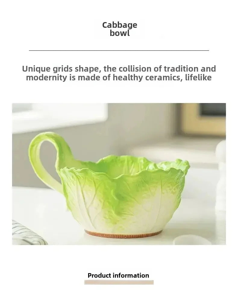 Kreative Keramikschale – Jade-Kohl-Design