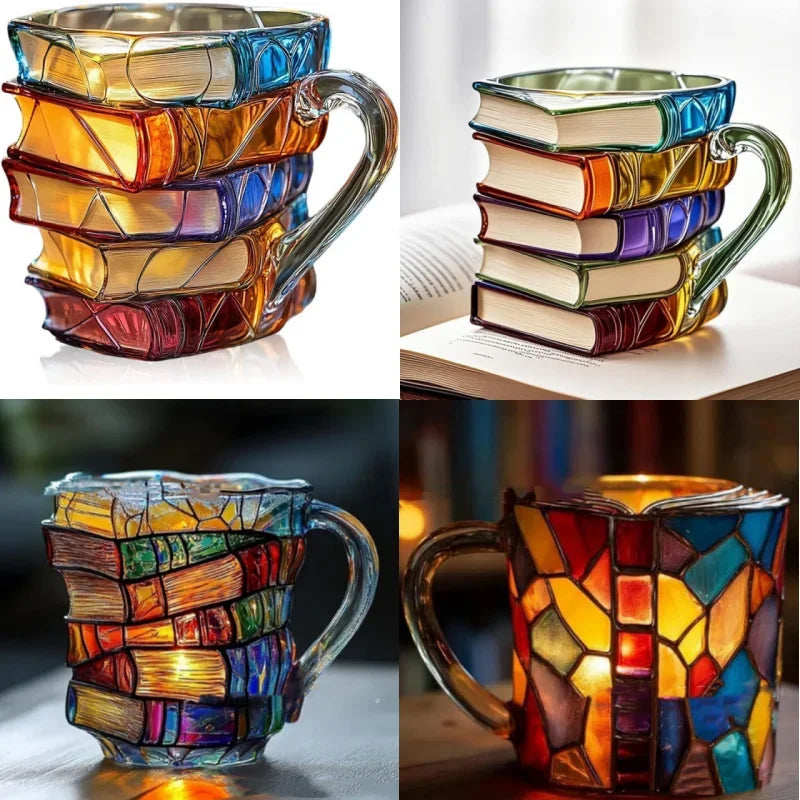 Kreatives Keramikbecher-Set – Handgemalt Retro Resin