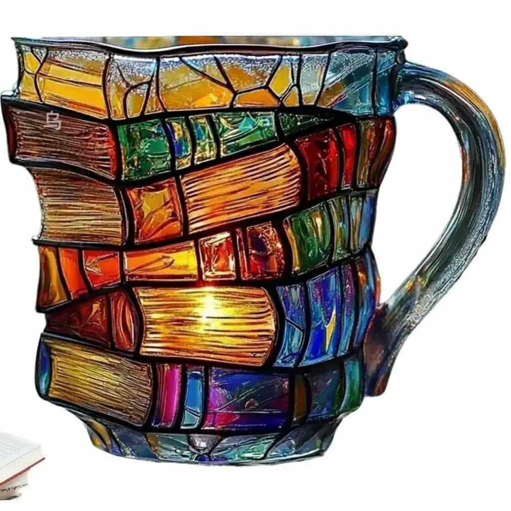 Kreatives Keramikbecher-Set – Handgemalt Retro Resin