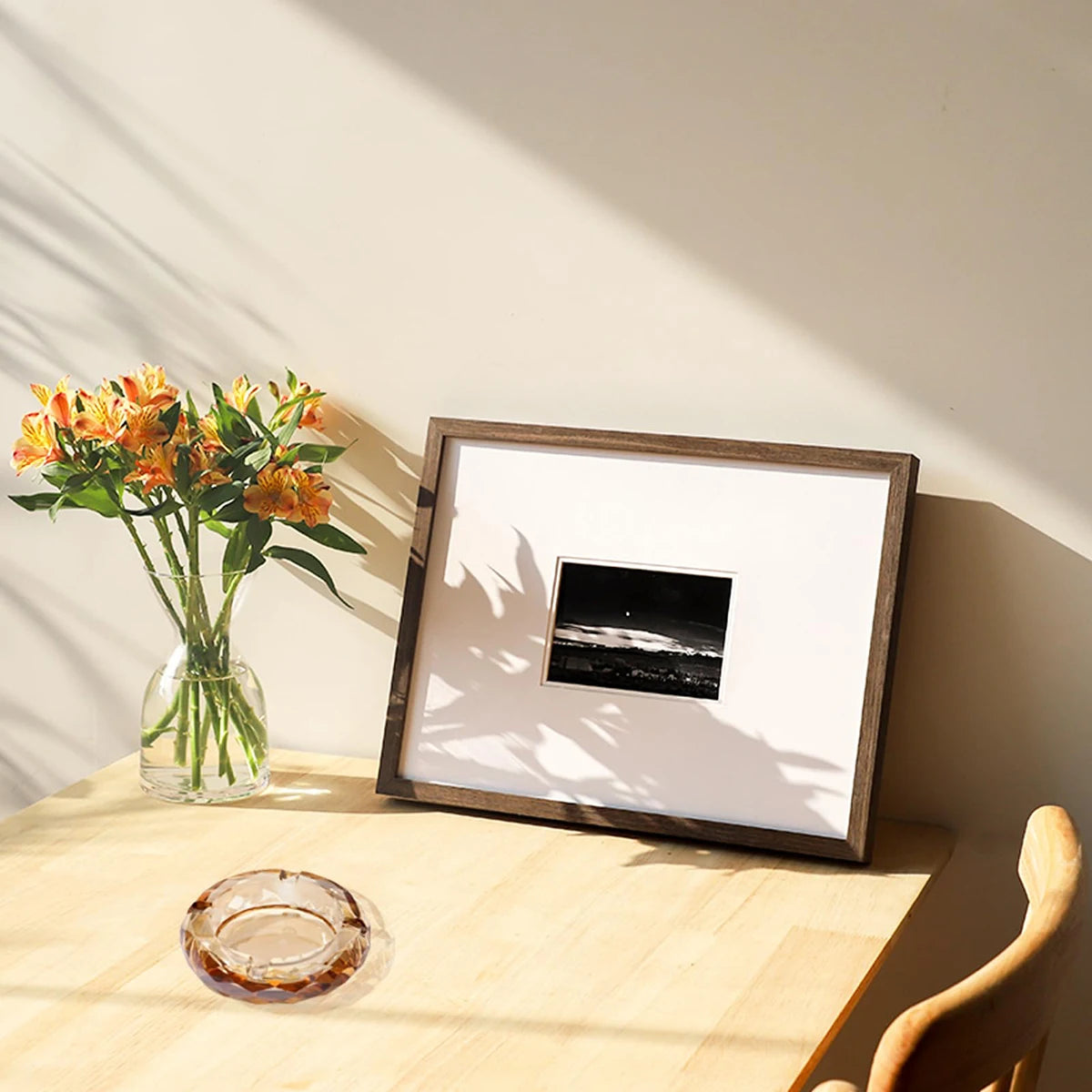 Kristall-Aschenbecher – Gold-Design – 4-Zoll rund