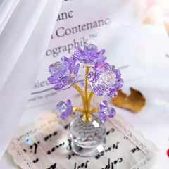 Kristall-Blumenornament – Handgemacht Modern – 15.5x8cm