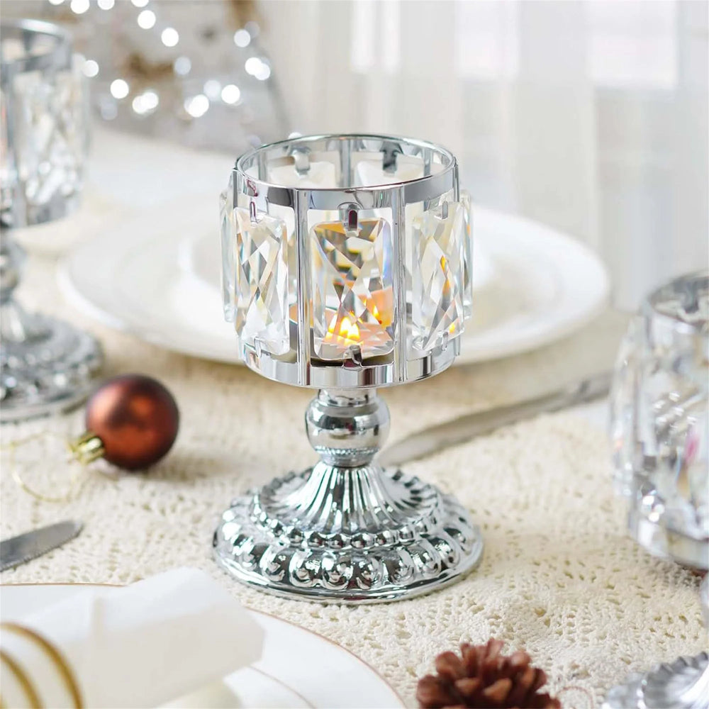 Kristall-Kerzenhalter – Europäischer Stil – 10x15x10cm