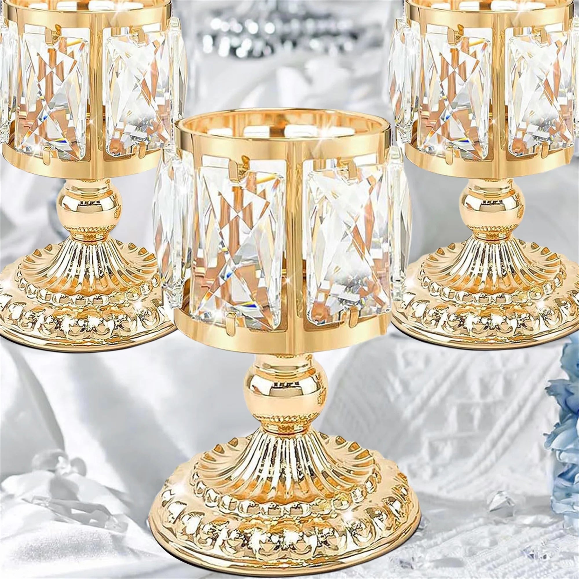 Kristall-Kerzenhalter – Europäischer Stil – 10x15x10cm