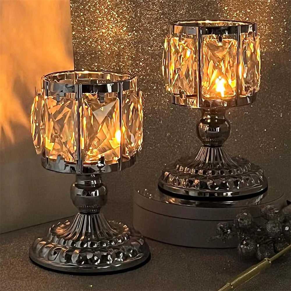 Kristall-Kerzenhalter – Europäischer Stil – 10x15x10cm