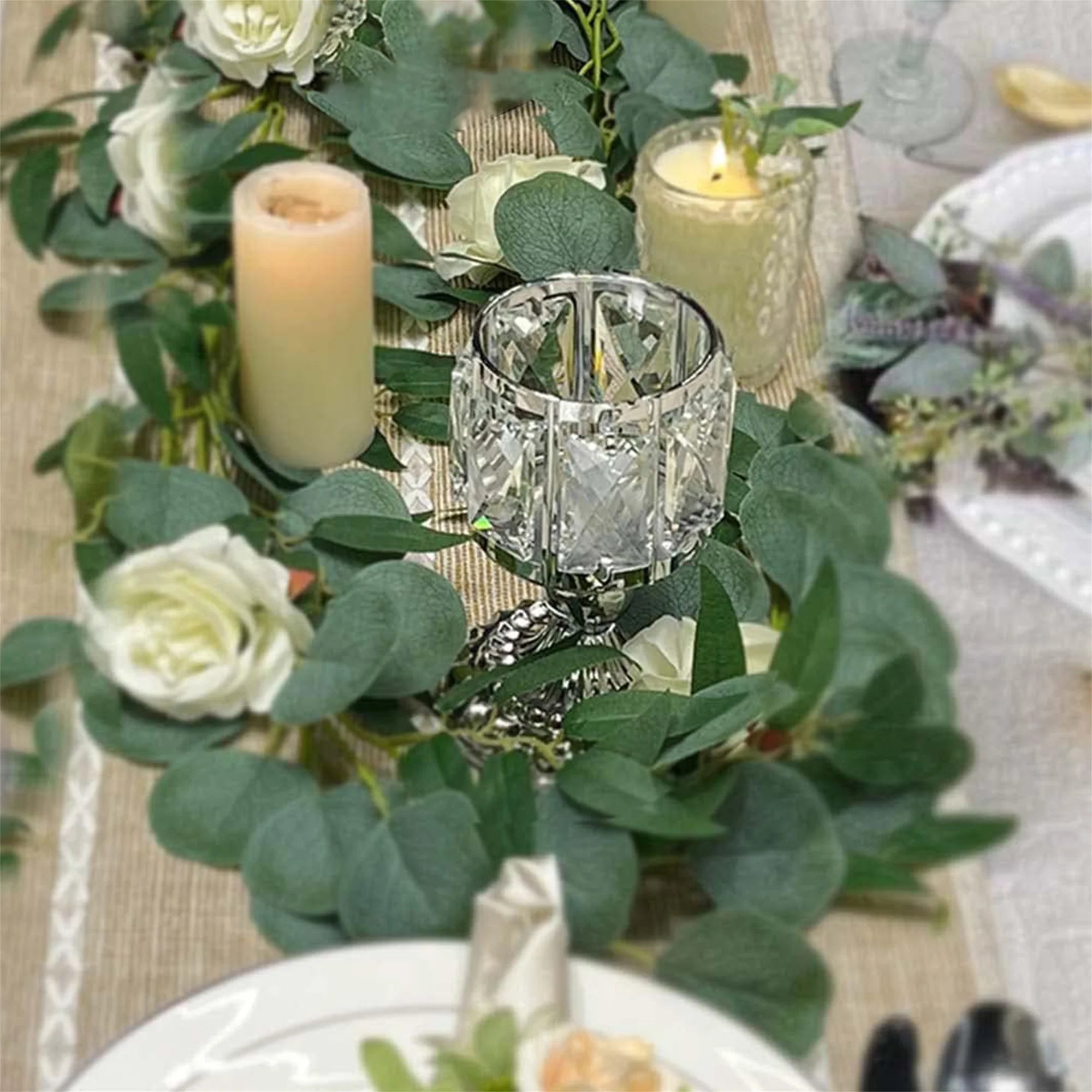 Kristall-Kerzenhalter – Europäischer Stil – 10x15x10cm