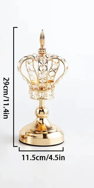 Kristall Kerzenhalter – Vintage Design – Goldenes Finish