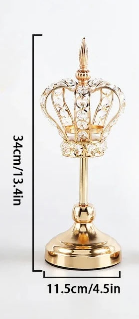 Kristall Kerzenhalter – Vintage Design – Goldenes Finish
