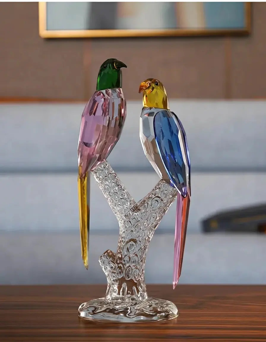 Kristallglasskulptur – Bunter Wohndekor