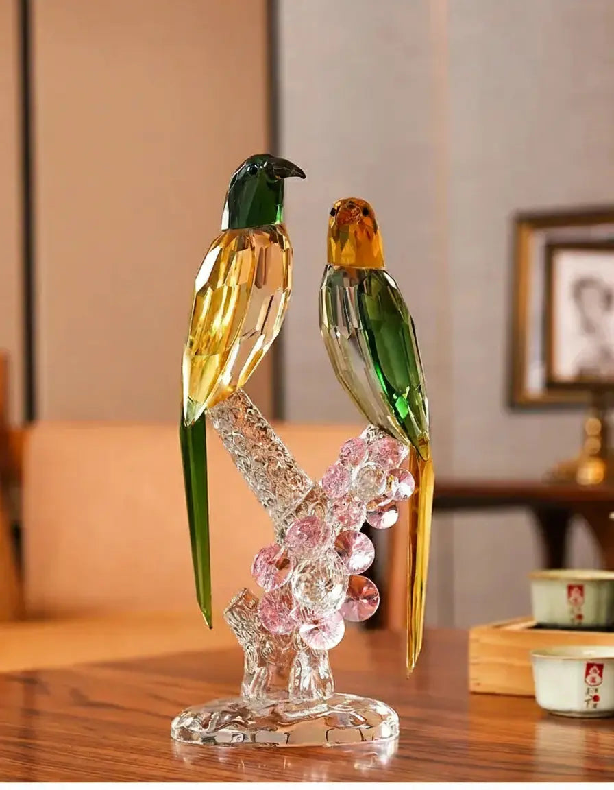 Kristallglasskulptur – Bunter Wohndekor