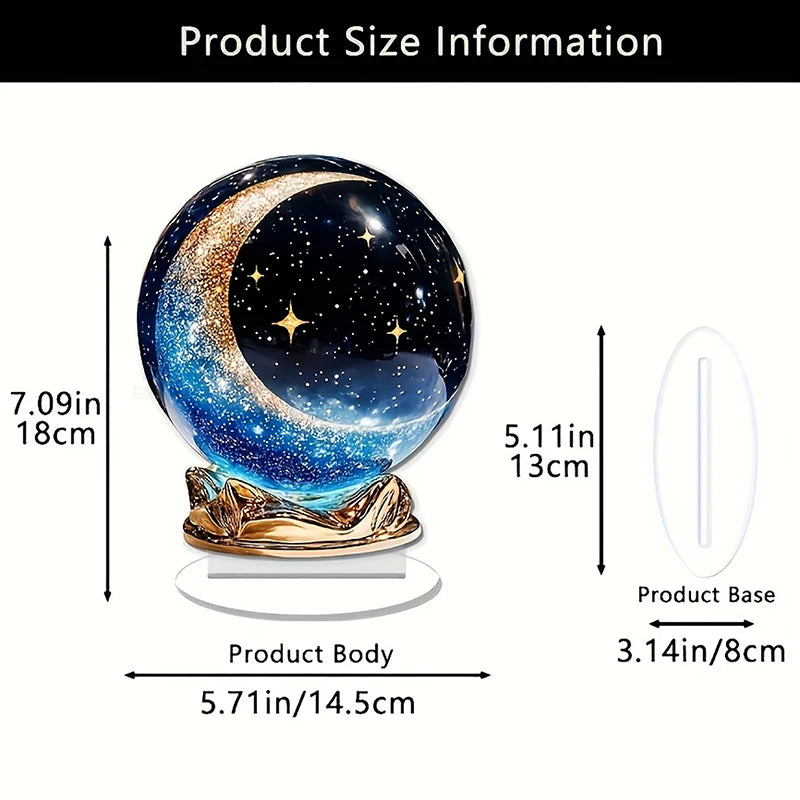 Kristallkugelfigur – Boho Acryl Tisch