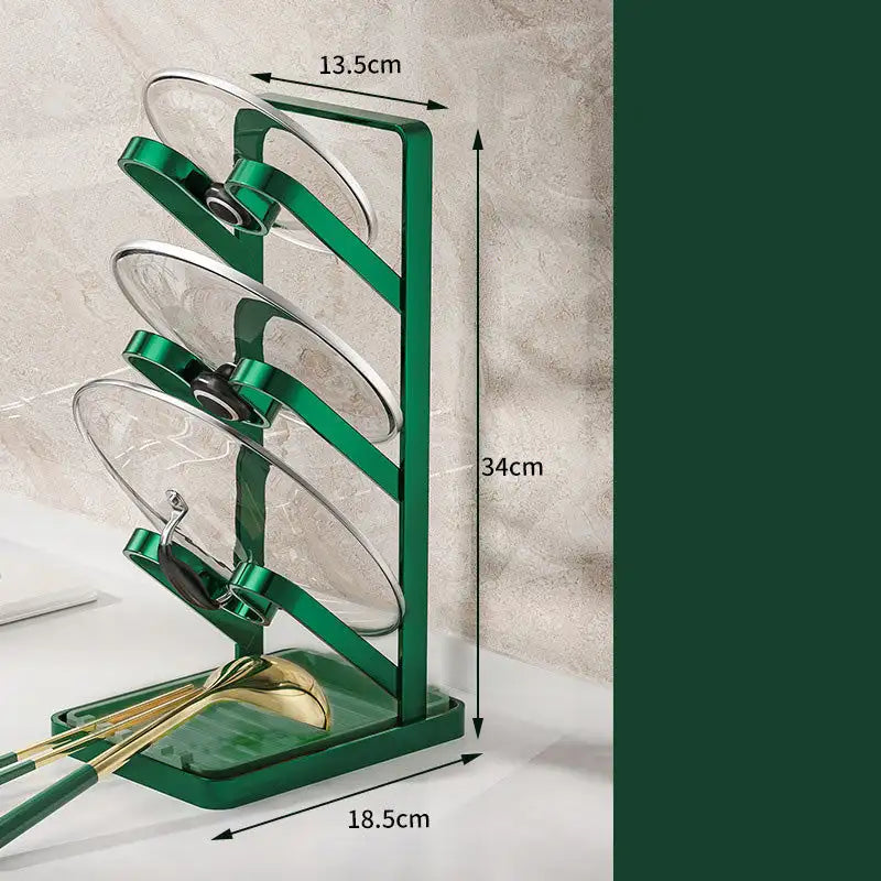 Küchen Organizer Regal – Edler Edelstahl – 34×18.5×13.5cm