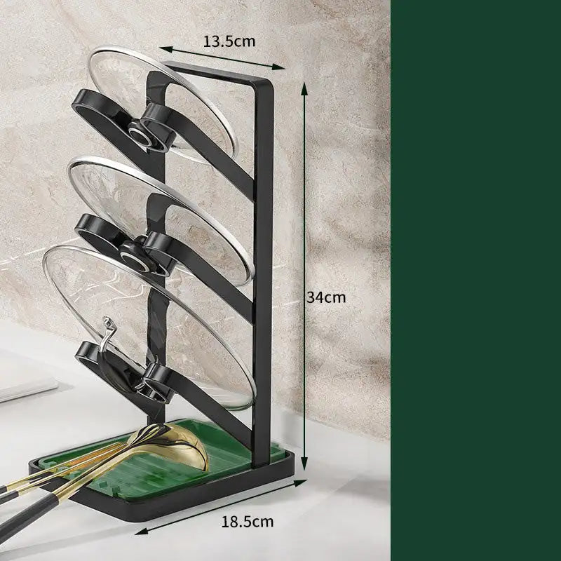 Küchen Organizer Regal – Edler Edelstahl – 34×18.5×13.5cm