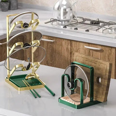 Küchen Organizer Regal – Edler Edelstahl – 34×18.5×13.5cm