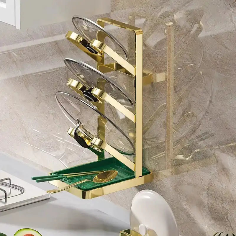 Küchen Organizer Regal – Edler Edelstahl – 34×18.5×13.5cm