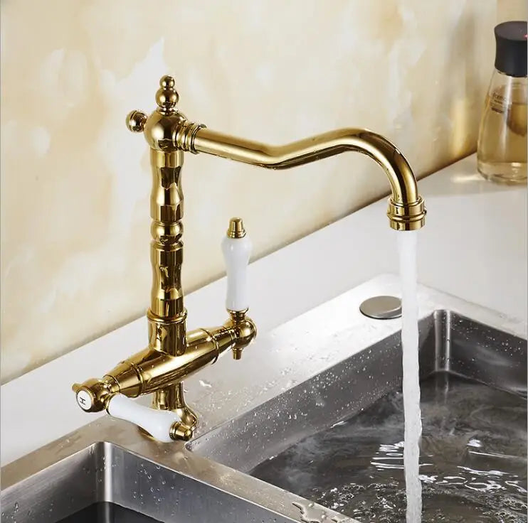 Küchenarmatur – Messing & Gold – Einloch