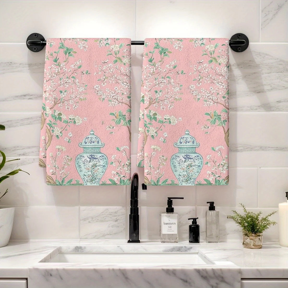 Küchenhandtücher – Blau & Weiss Porzellan – Geschenkset