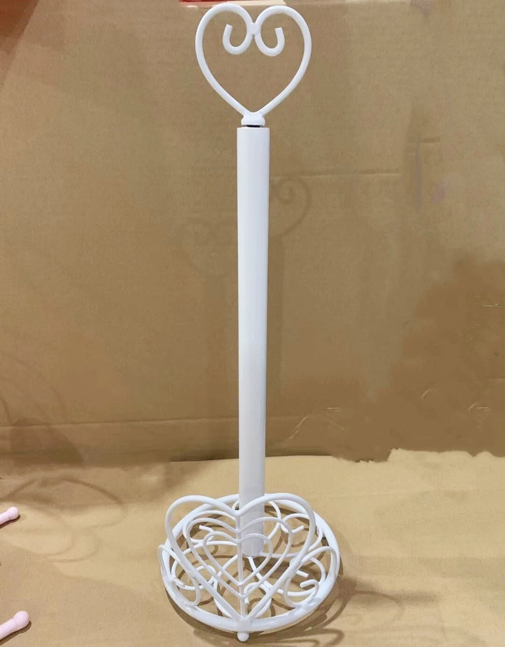 Küchenrollenhalter – Eisen Design – Pink & Weiss