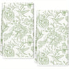 Küchentücher – Modernes Grünes Blumenmuster – 40x60 cm