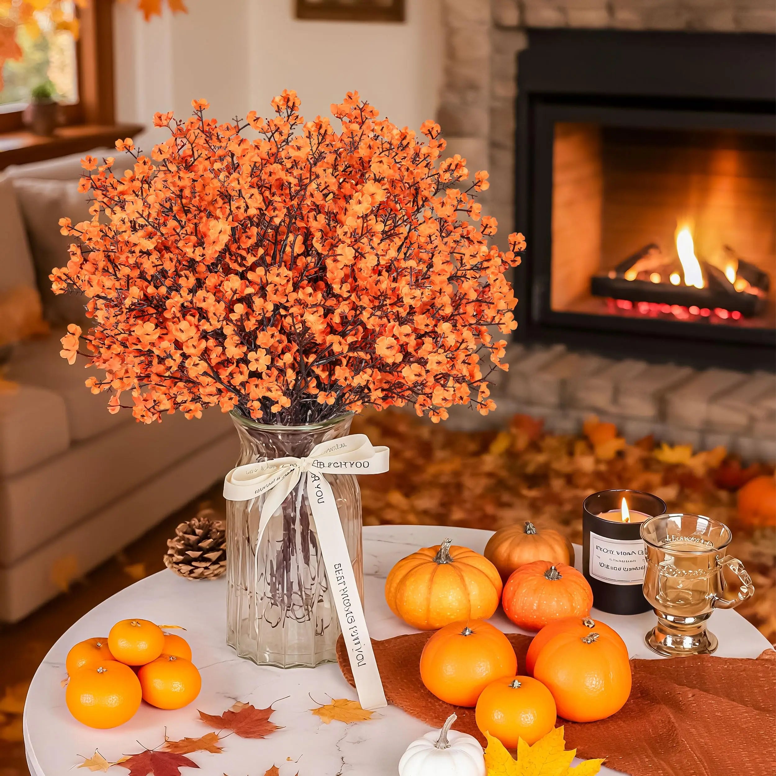 Kunstblumen Ast – Elegante Herbstdeko – 5 Stück