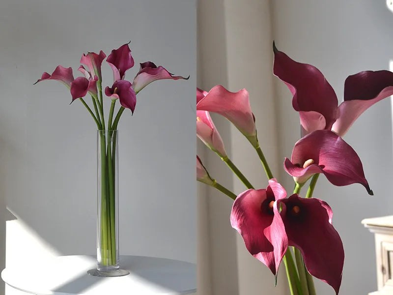 Künstliche Calla-Lilie – Eleganter Blütenzweig – 62cm Set