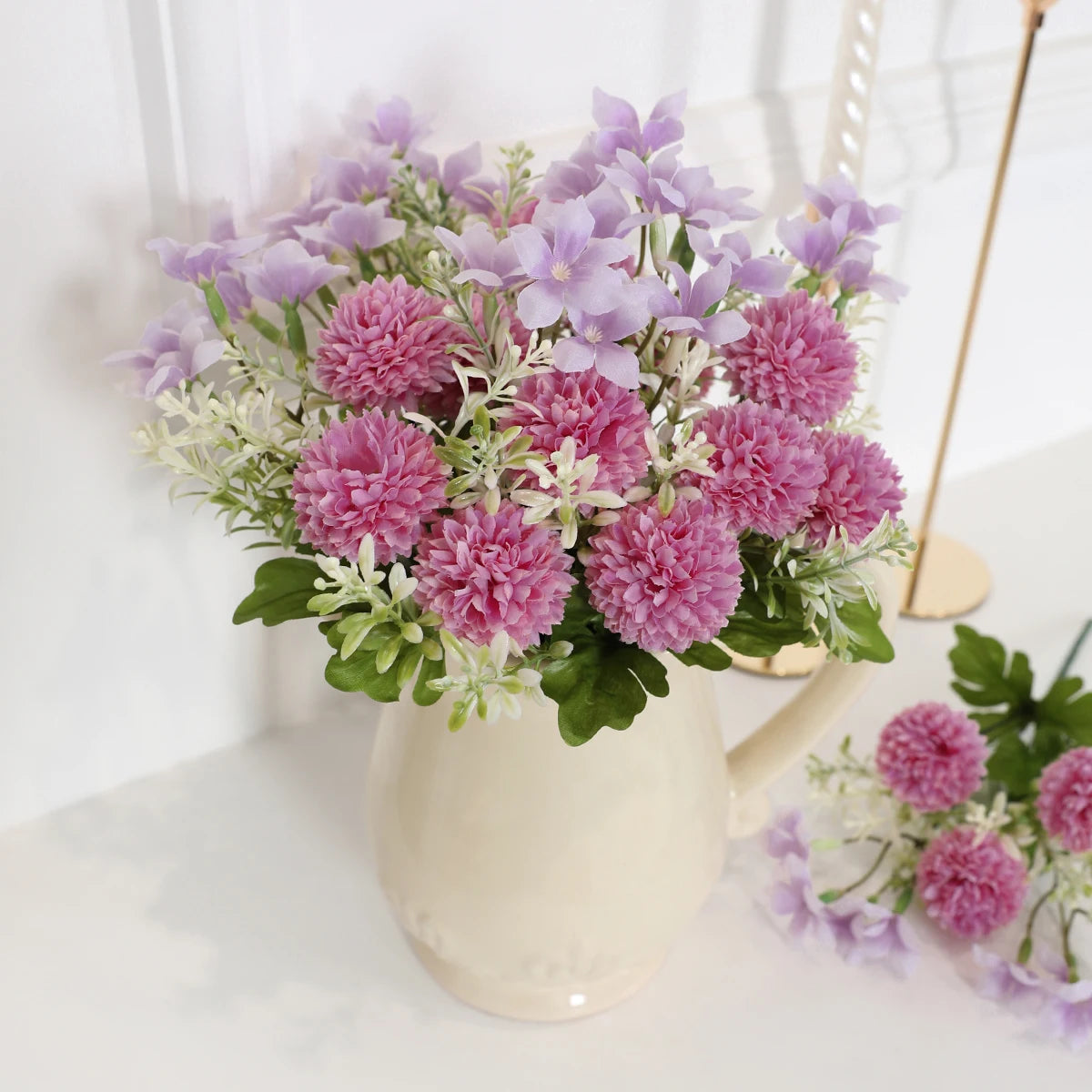 Künstliche Chrysantheme - Simulierter Blütenzweig - 28 cm Dekor