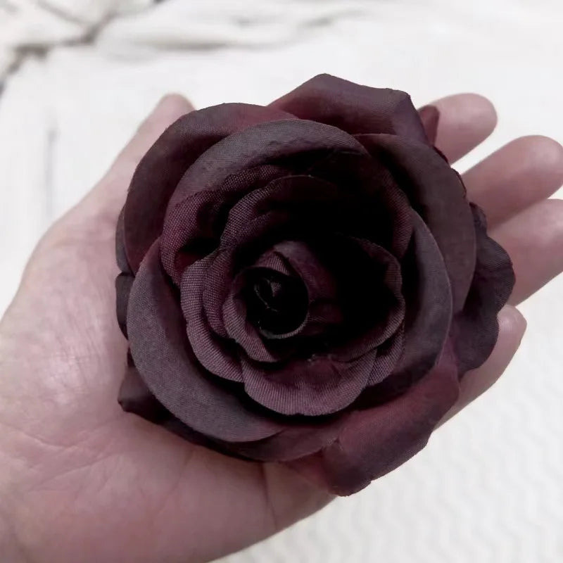 Künstliche Dunkelrote Rose – Seiden Design – 50CM