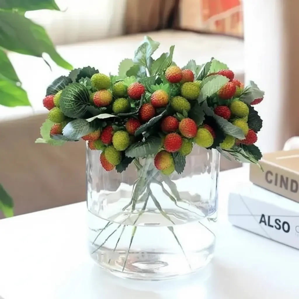 Künstliche Erdbeeren – Elegantes Design – 20cm Innenbereich