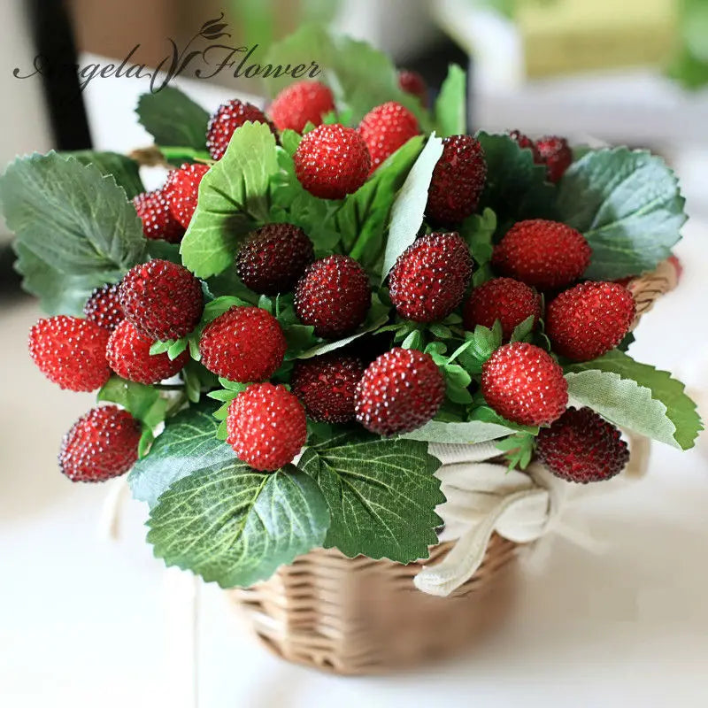 Künstliche Erdbeeren – Elegantes Design – 20cm Innenbereich