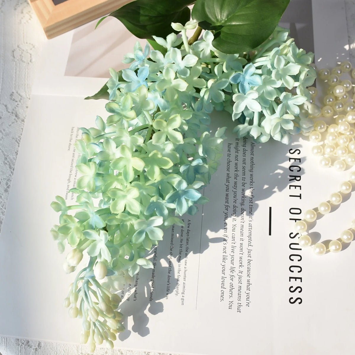 Künstliche Fliederblume – PU Silikon – 70CM Zweig