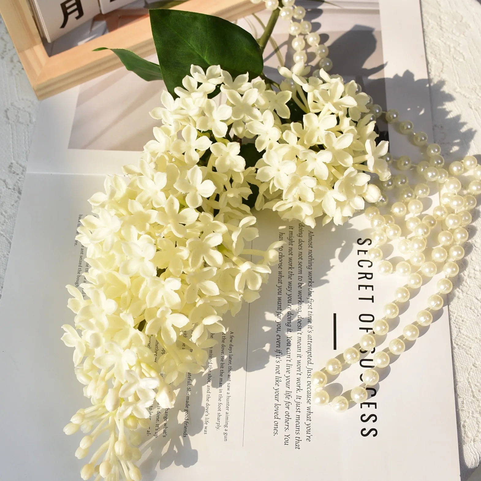 Künstliche Fliederblume – PU Silikon – 70CM Zweig