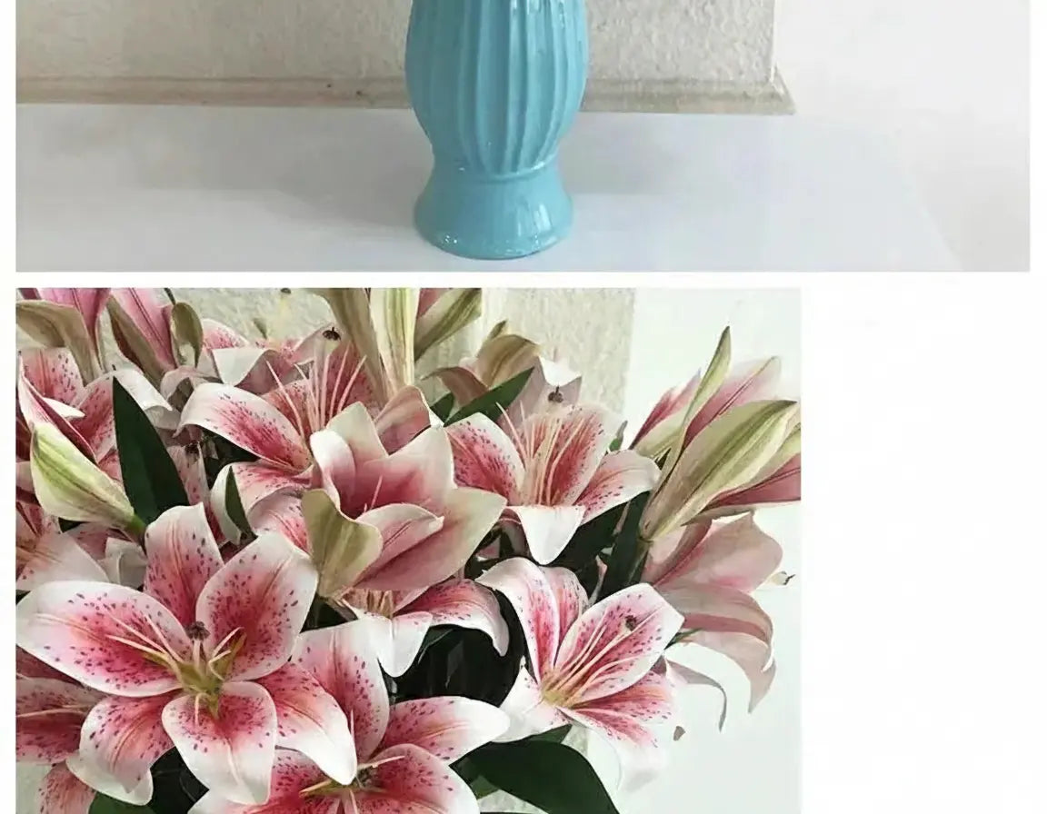 Künstliche Lilienblumen – Europäisches Seidendesign – Für Wohn-Deko
