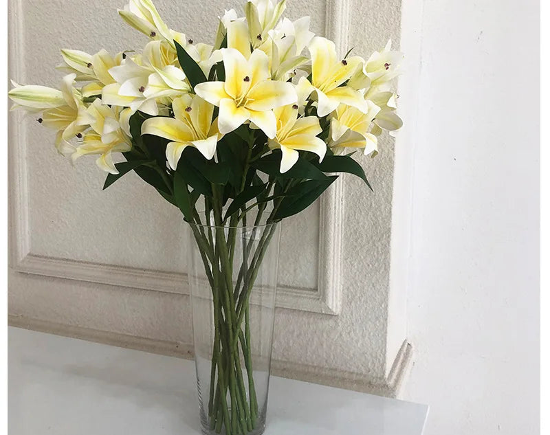 Künstliche Lilienblumen – Europäisches Seidendesign – Für Wohn-Deko