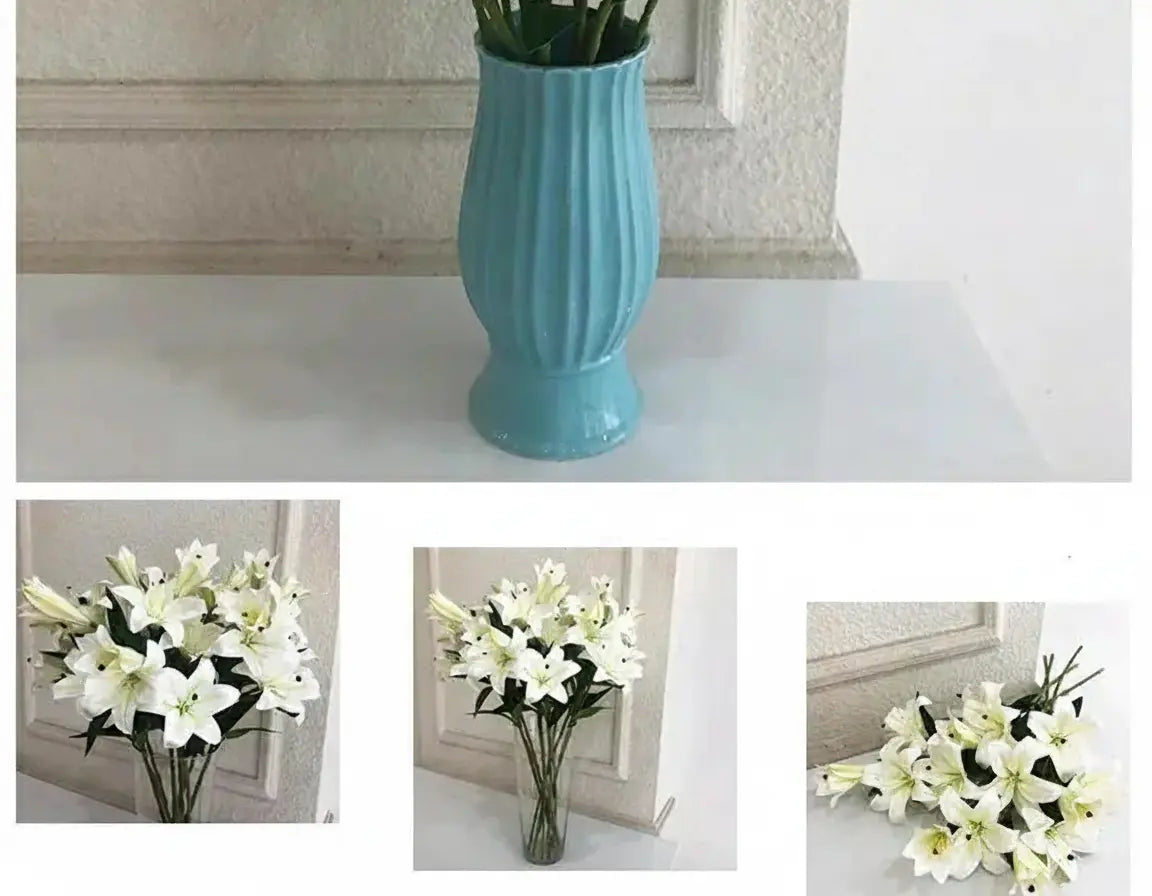 Künstliche Lilienblumen – Europäisches Seidendesign – Für Wohn-Deko