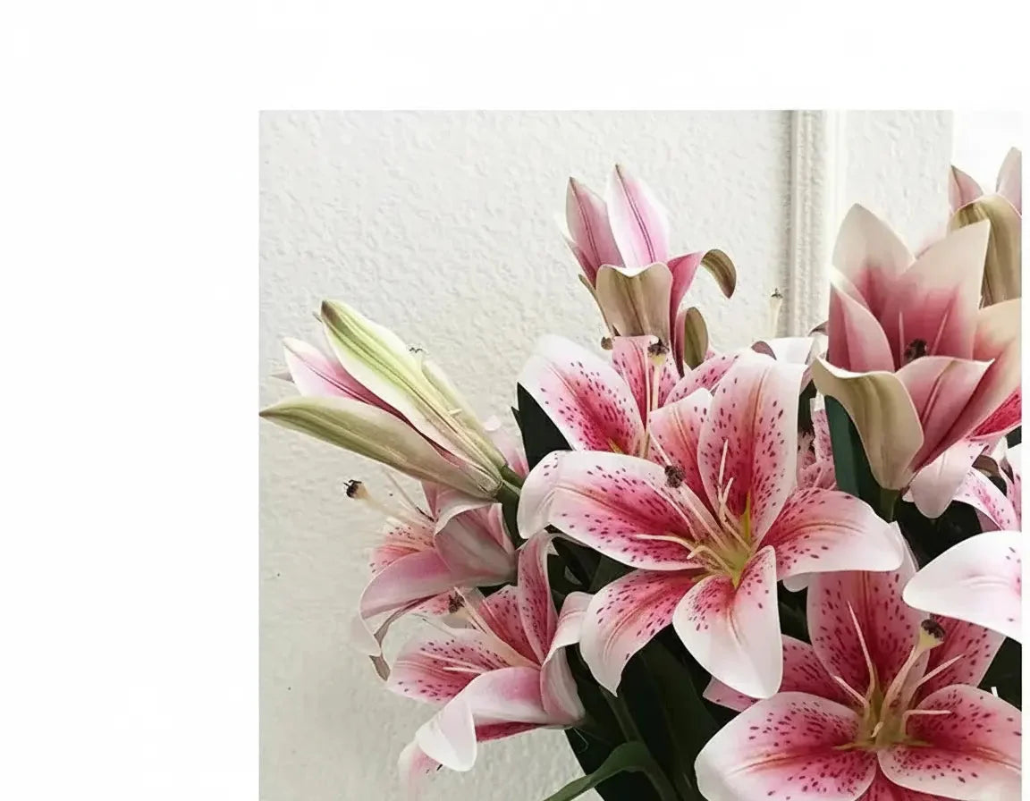 Künstliche Lilienblumen – Europäisches Seidendesign – Für Wohn-Deko