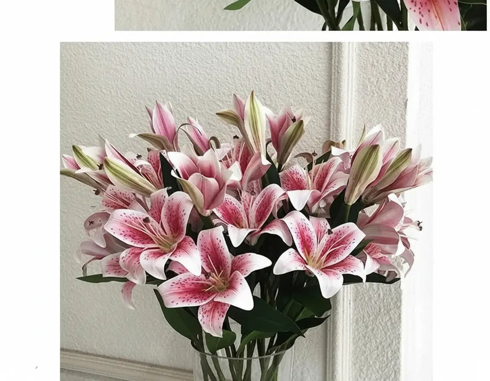 Künstliche Lilienblumen – Europäisches Seidendesign – Für Wohn-Deko