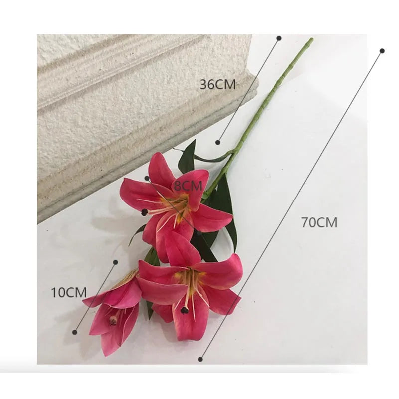 Künstliche Lilienblumen – Europäisches Seidendesign – Für Wohn-Deko