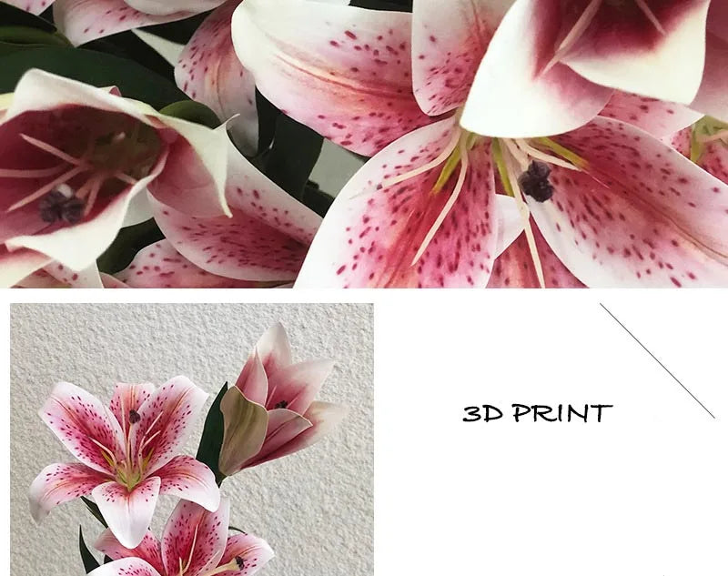 Künstliche Lilienblumen – Europäisches Seidendesign – Für Wohn-Deko