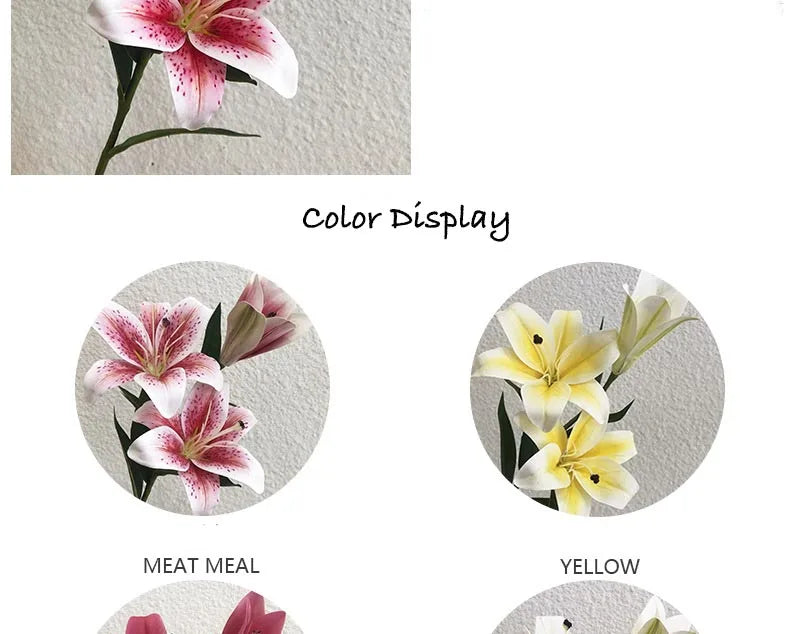 Künstliche Lilienblumen – Europäisches Seidendesign – Für Wohn-Deko