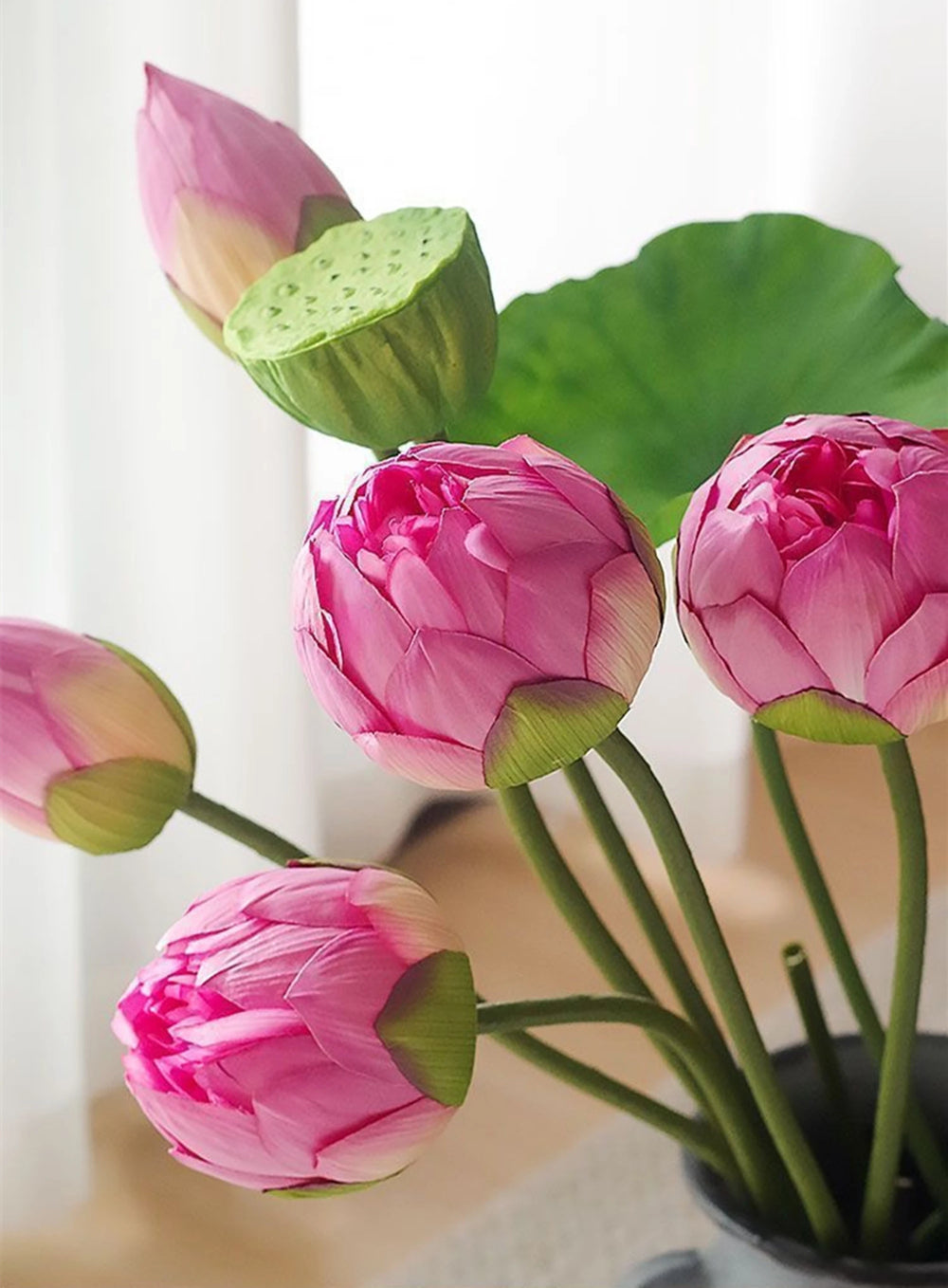 Künstliche Lotusblumen – Echtwirkendes Design – 83 cm