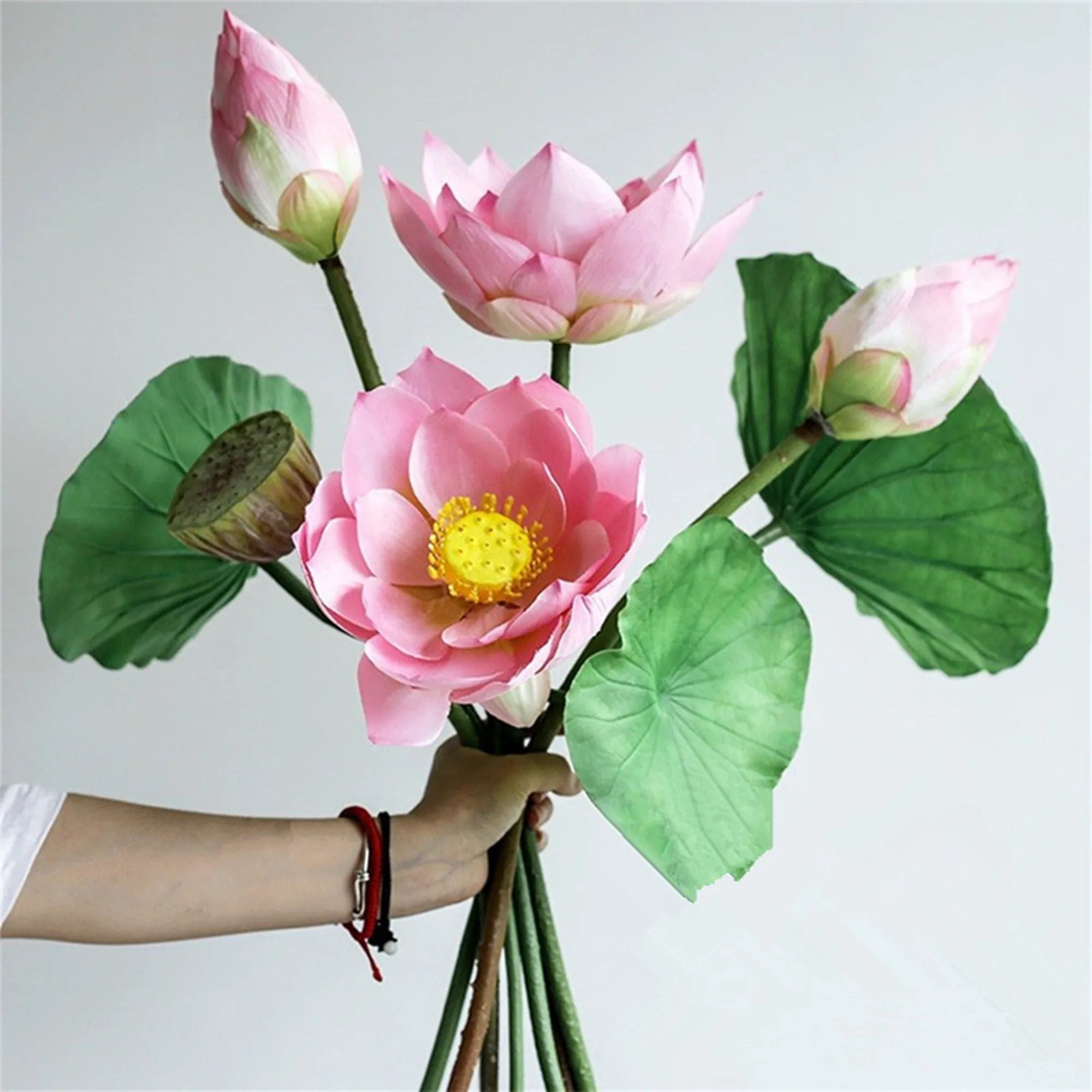 Künstliche Lotusblumen – Echtwirkendes Design – 83 cm