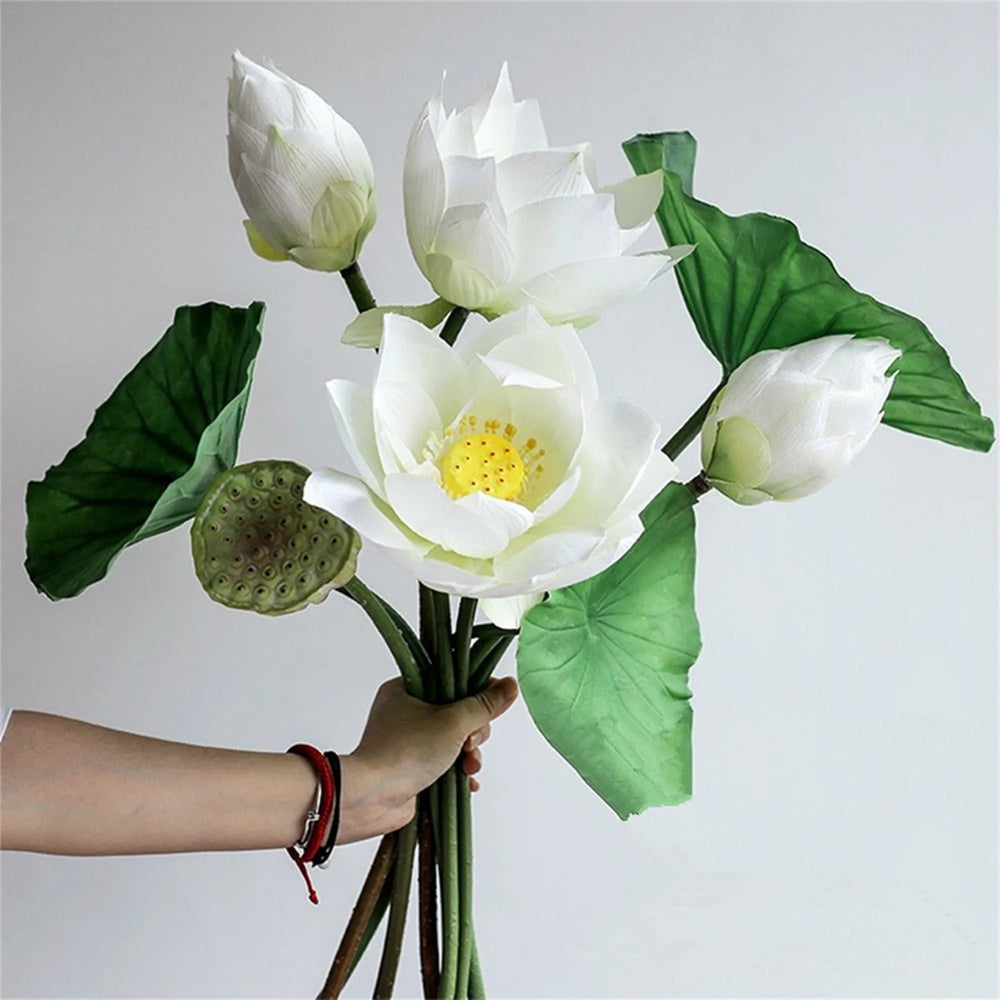 Künstliche Lotusblumen – Echtwirkendes Design – 83 cm