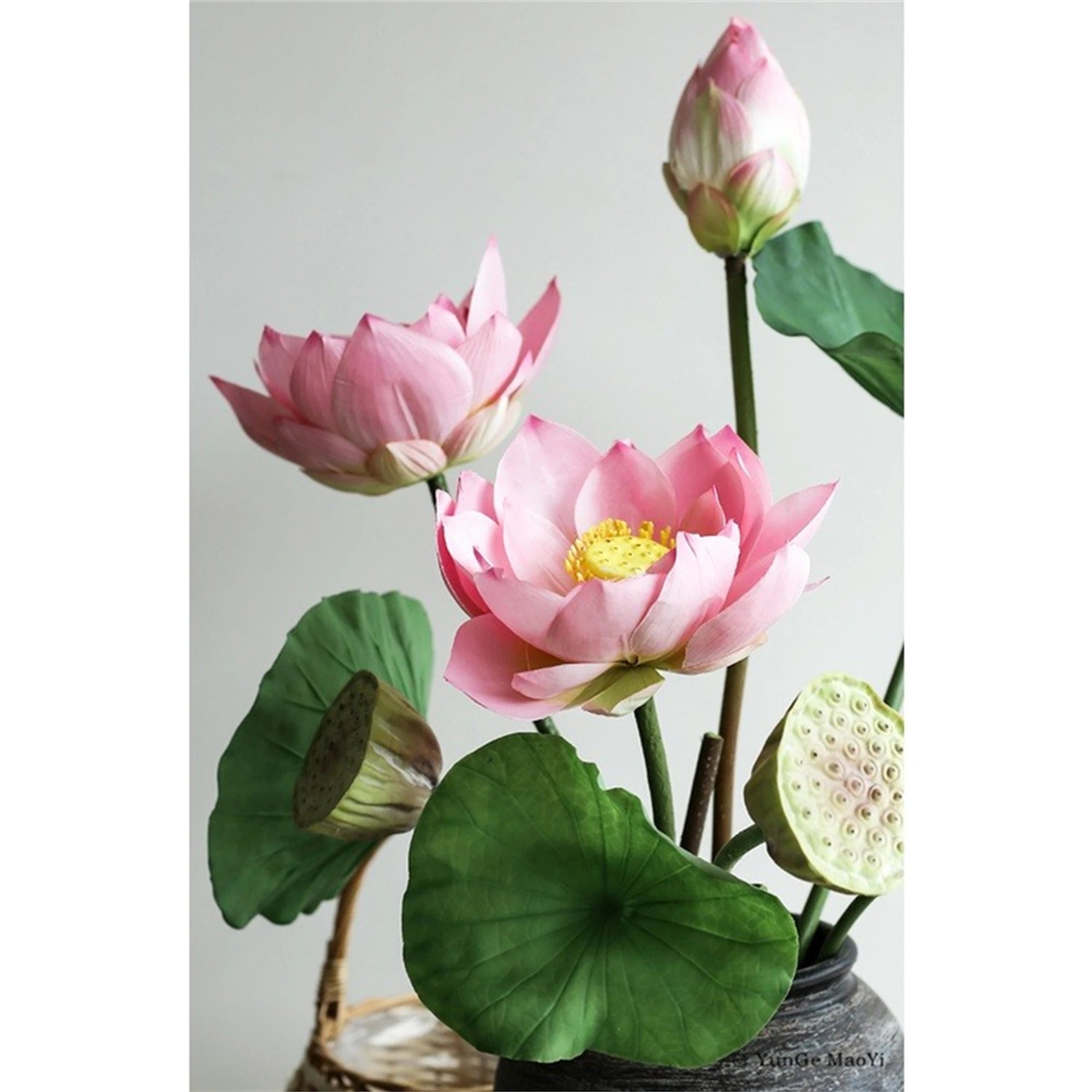 Künstliche Lotusblumen – Echtwirkendes Design – 83 cm