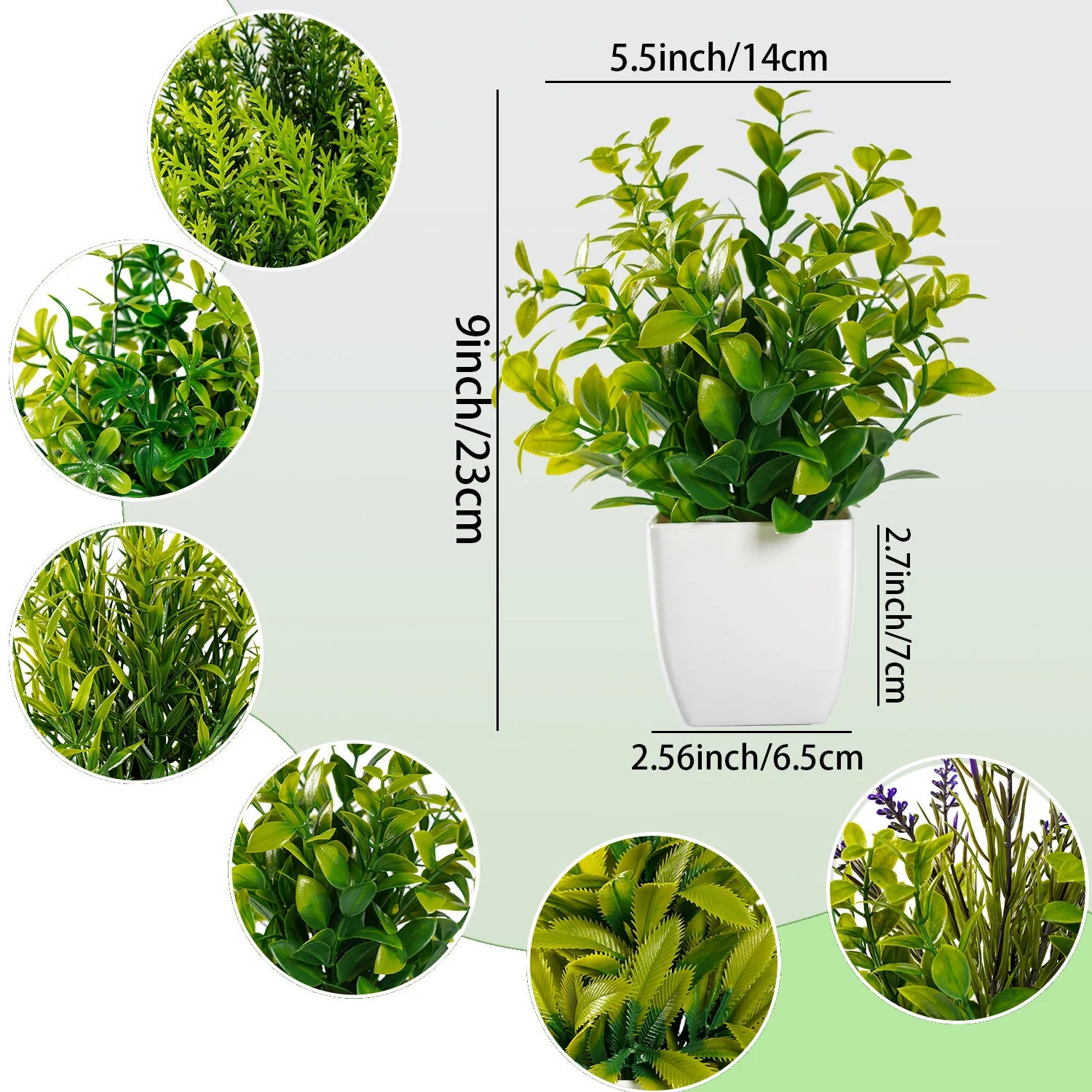 Künstliche Pflanze – Blatt Design – 18cm Tischdekoration