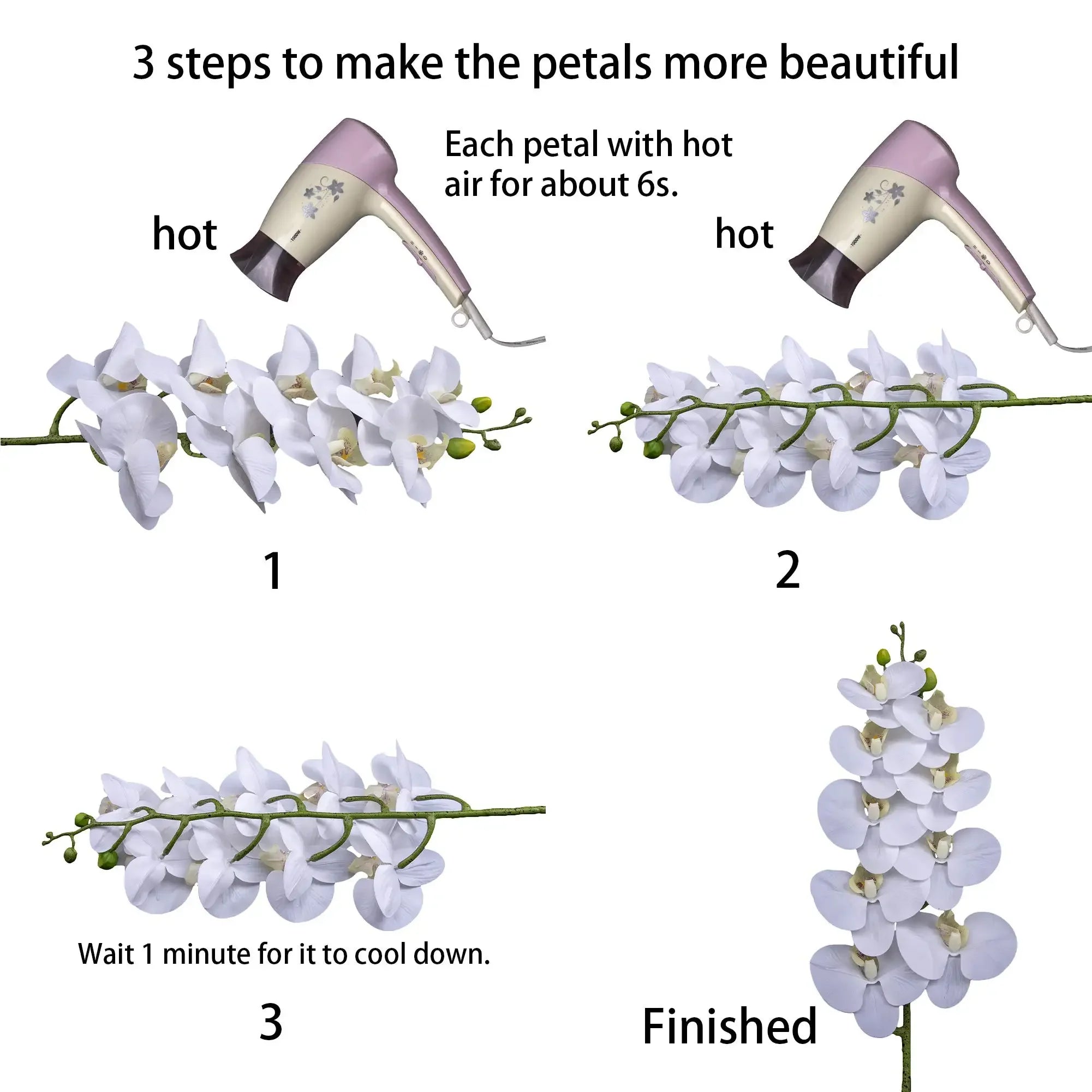 Künstliche Phalaenopsis Orchidee – Real Touch, 69cm