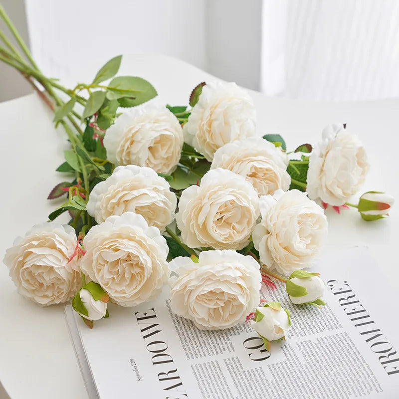 Künstliche Rose – Seidendesign – 60 cm Innenbereich