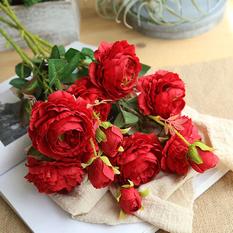 Künstliche Rose – Seidendesign – 60 cm Innenbereich