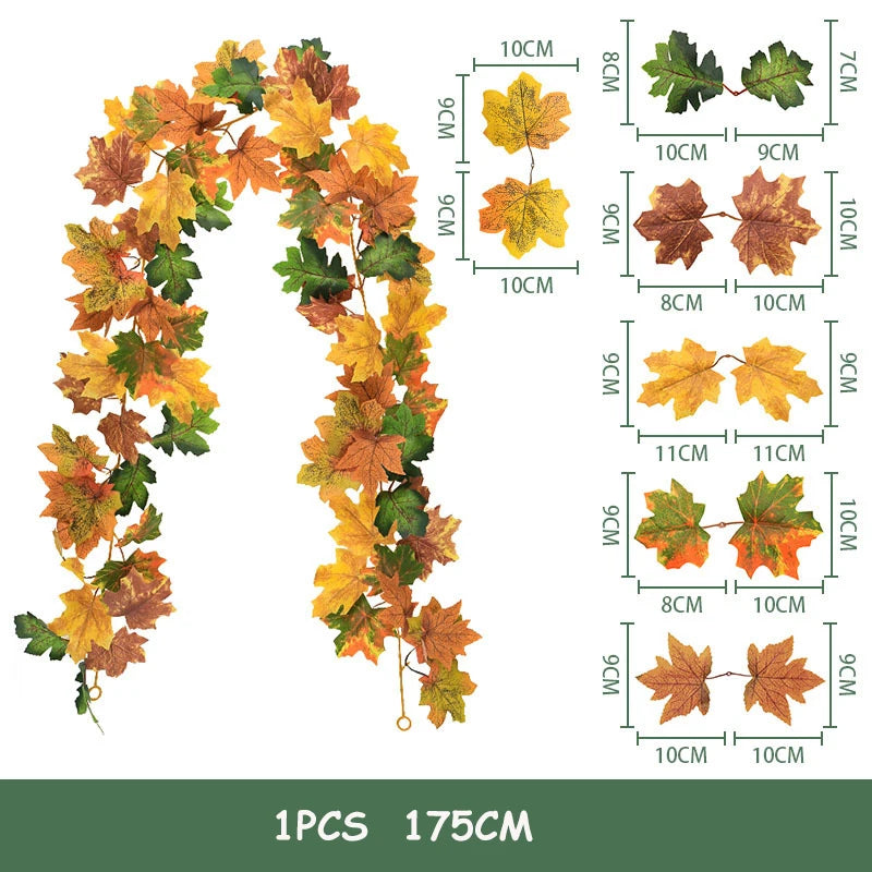 Künstlicher Ahornranke - Seiden Wanddeko - 175cm