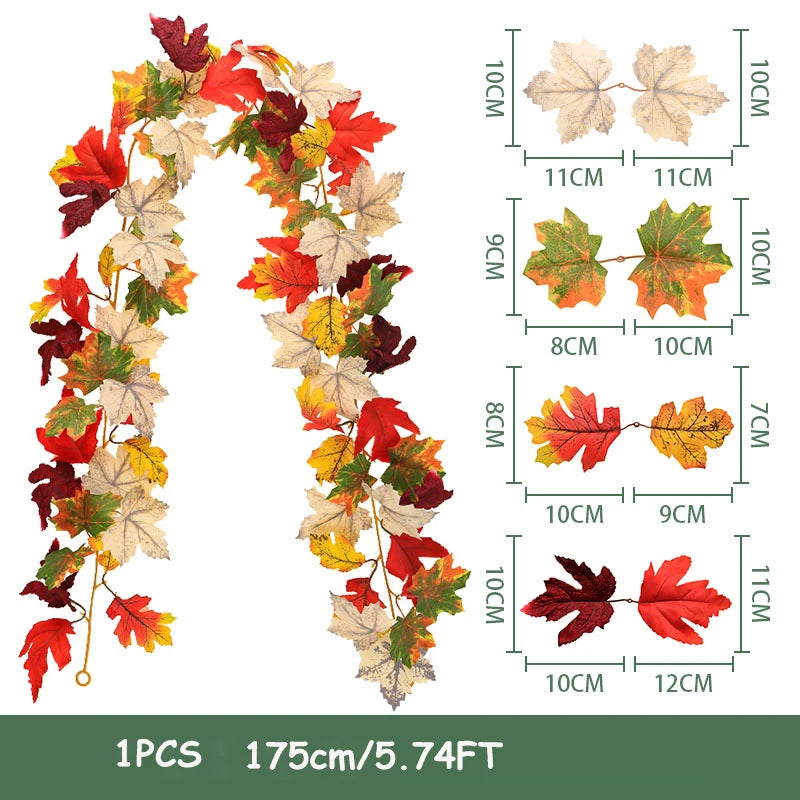 Künstlicher Ahornranke - Seiden Wanddeko - 175cm