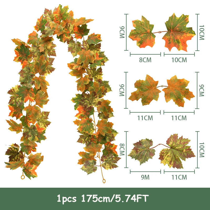 Künstlicher Ahornranke - Seiden Wanddeko - 175cm